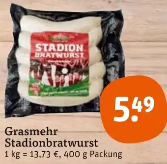 tegut Grasmehr Stadionbratwurst 400 g Packung Angebot