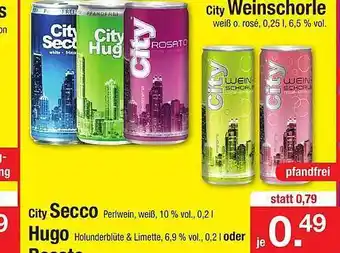 Zimmermann City Weinschorle oder City Secco Angebot