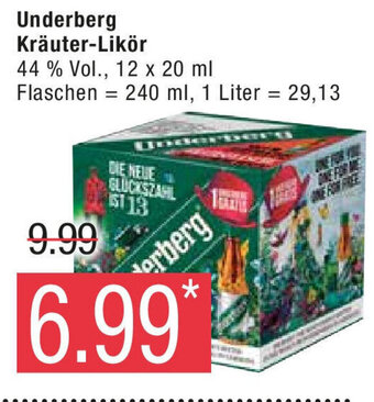 Marktkauf Underberg Kräuter-Likör 12 x 20 ml Angebot