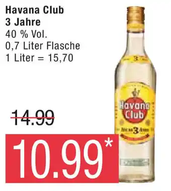 Marktkauf Havana Club 3 Jahre 0,7 Liter Angebot