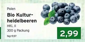 CAP Markt Bio Kulturheidelbeeren Angebot