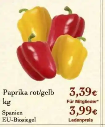 LPG Biomarkt Paprika Rot Oder Gelb Angebot