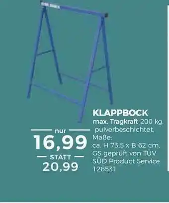 BBM Baumarkt Klappbock Angebot