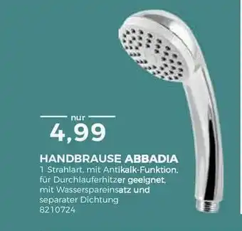 BBM Baumarkt Handbrause Abbadia Angebot