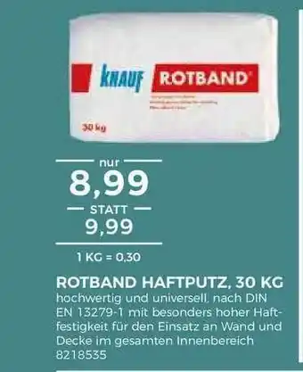 BBM Baumarkt Rotband Haftputz Angebot