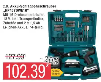 Marktkauf makita UND scheppach z.B. Akku-Schlagbohrschrauber ,,HP457DWE10" Angebot