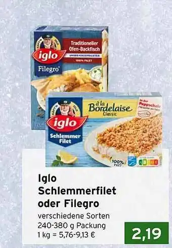 CAP Markt Iglo Schlemmerfilet Oder Filegro Angebot