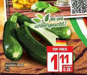 Edeka Zucchini, Grün Angebot