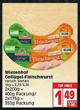 Edeka Wiesenhof Geflügel-fleischwurst Angebot