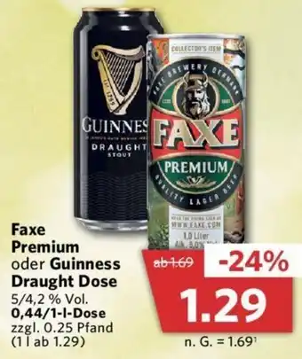 Combi Faxe Premium oder Guinness Draught 440ml/1L Angebot