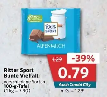 Combi Ritter Sport Bunte Vielfalt 100g Angebot