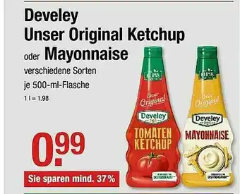 V Markt Develey Unser Original Ketchup Oder Mayonnaise Angebot