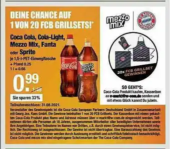 V Markt Coca-cola, Cola-light, Mezzo Mix, Fanta Angebot