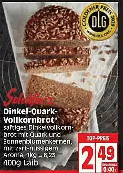 Edeka Schäfer's Dinkel-quark-vollkornbrot Angebot