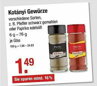 V Markt Kötanyi Gewürze Angebot