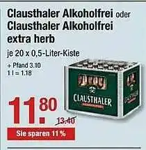 V Markt Clausthaler Alkoholfrei Oder Clausthaler Alkoholfrei Extra Herb Angebot