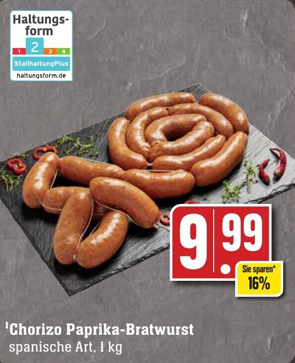 'Chorizo PaprikaBratwurst 1 kg Angebot bei Edeka Neukauf