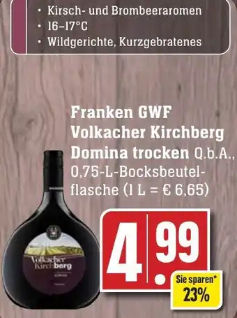 Edeka Neukauf Franken GWF Volkacher Kirchberg Domina trocken 0,75 L Angebot