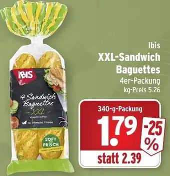 Wasgau Ibis XXL-Sandwich Baguettes 4er-Packung Angebot