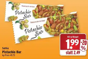 Wasgau Sahha Pistachio Bar 40-g-Riegel Angebot