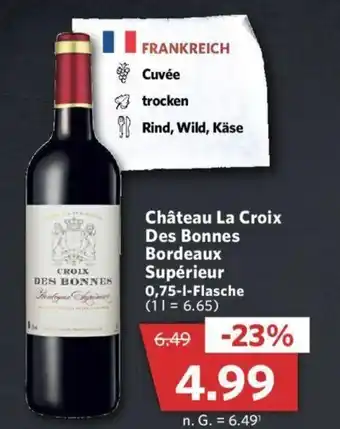 Combi Château La Croix Des Bonnes Bordeaux Supérieur 750ml Angebot