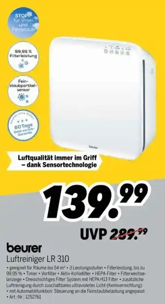 MEDIMAX Beurer Luftreiniger LR 310 Angebot