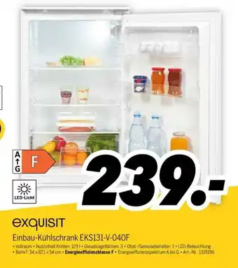 MEDIMAX Exquisit Einbau Kühlschrank EKS131-V-040F Angebot