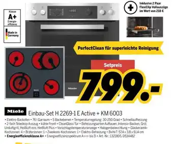 MEDIMAX Miele Einbau Set H 2269-1 E Active + KM 6003 Angebot