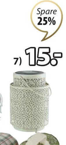Jysk 7) SPETTMEIS SOLARLAMPE Kunststoff und Stahl. Für den Außenbereich geeignet. Mit LED-Lampe und Batterie. Ø12 x H19 cm Angebot