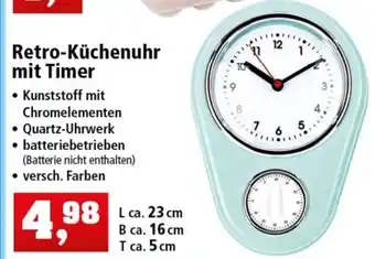 Thomas Philipps Retro Küchenuhr mit Timer Angebot