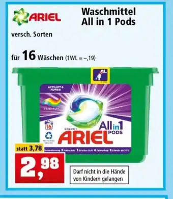 Thomas Philipps Ariel Waschmittel All in 1 Pods Angebot