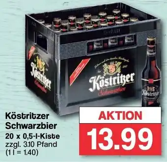 Famila Nord West Köstritzer Schwarzbier 20x0,5 L Kiste Angebot