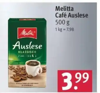 Rossmann Melitta Café Auslese 500g Angebot