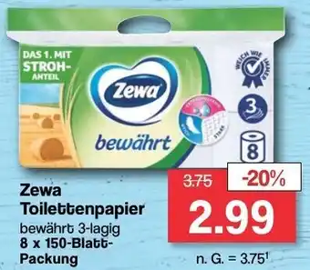 Famila Nord West Zewa Toilettenpapier 8 x 150-Blatt Packung Angebot