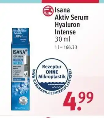 Rossmann Isana Aktiv Serum Hyaluron Intense 30ml Angebot