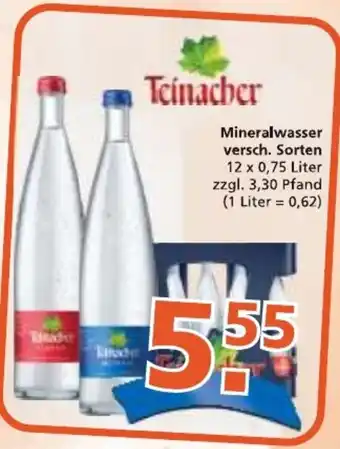 Getränke City Teinacher Mineralwasser 12 x 0,75 Liter Angebot