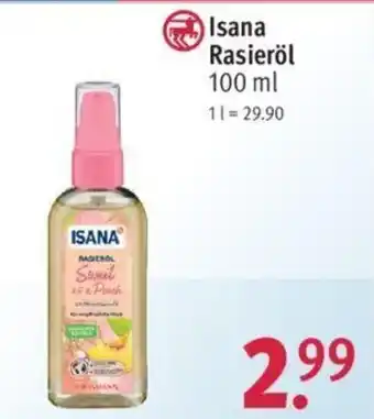 Rossmann Isana Rasieröl 100 ml Angebot