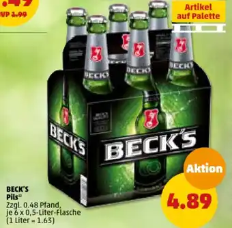 PENNY BECK'S Pils 6 x 0,5-Liter-Flasche Angebot