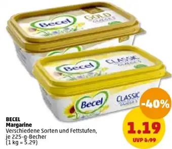 PENNY BECEL Margarine 225 g Becher Angebot