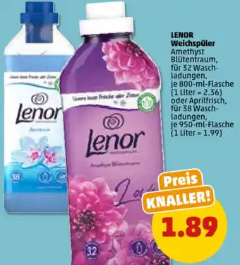 PENNY LENOR Weichspüler 800/950 ml Flasche Angebot