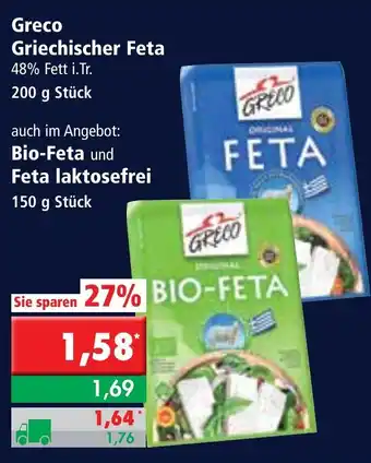 L. STROETMANN GROSSMARKT Greco Griechischer Feta 200g oder Bio Feta und Feta laktosefrei 150g Angebot