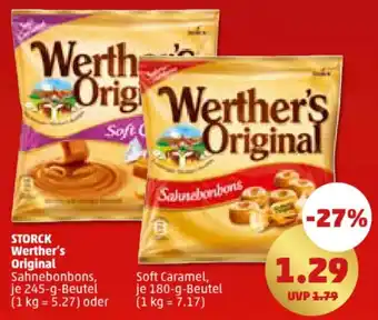 PENNY STORCK Werther's Original Sahnebonbons 245-g oder Soft Caramel 180-g-Beutel Angebot