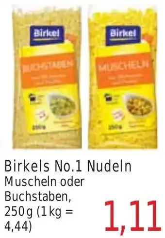 Wiglo Wunderland Birkels No.1 Nudeln Muscheln oder Buchstaben, 250 g Angebot