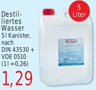 Wiglo Wunderland Destilliertes Wasser 5 L Kanister Angebot