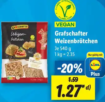 Lidl Grafschafter Weizenbrötchen 540 g Angebot