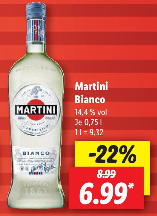 Martini Bianco 0,75 L Angebot bei Lidl