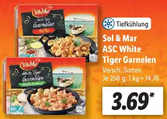 Lidl Sol & Mar ASC White Tiger Garnelen 250 g Angebot