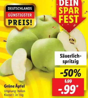 Lidl Grüne Äpfel 1 kg Angebot