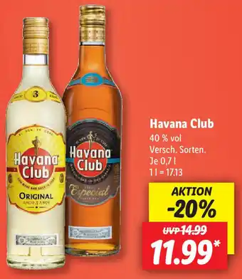 Lidl Havana Club 0,7 L Angebot