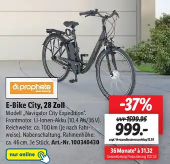 Lidl prophete E-Bike City, 28 Zoll Angebot